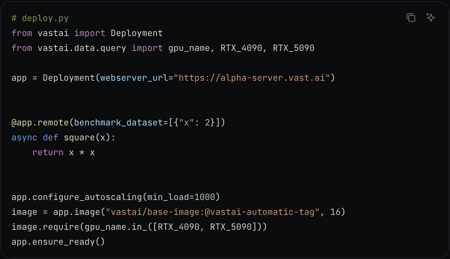 Python serverless deployment example