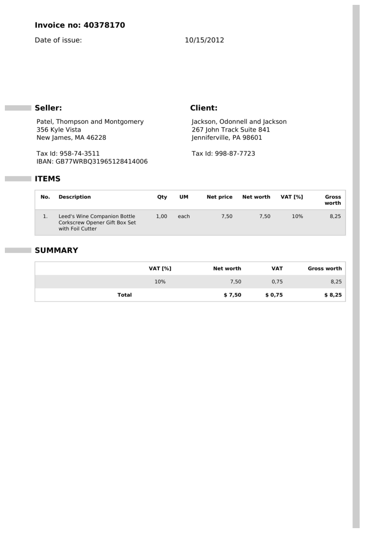 Invoice 1