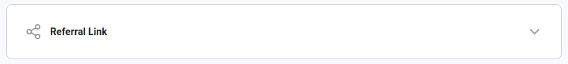 Referral Link Section