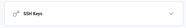 Ssh Keys Section